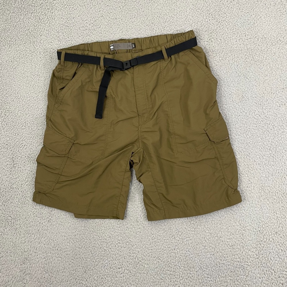 REI Belted Cargo Shorts Men XL Brown UPF 50+ Nylon Trekking Gorpcore Outdoor